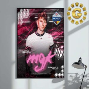 MGK Show At Halftime Performer In Allianz Arena Home Of FC Bayern Munich On November 10 2024 Home Decor Poster Canvas