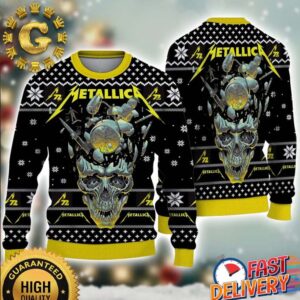 Metallica M72 World Tour Amsterdam Skull 2024 Ugly Christmas Sweater