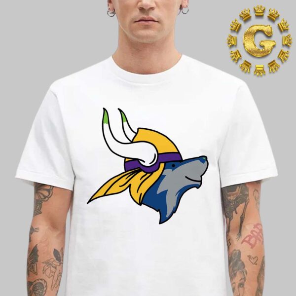 Minnesota Timberwolves And Minnesota Vikings Combined NFL x NBA Logo Minnesota Sport Teams Unisex T-Shirt