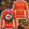 NFL Kansas City Chiefs Grinch Hand Christmas Pattern Classic Gift For Fans Christmas Ugly Sweater