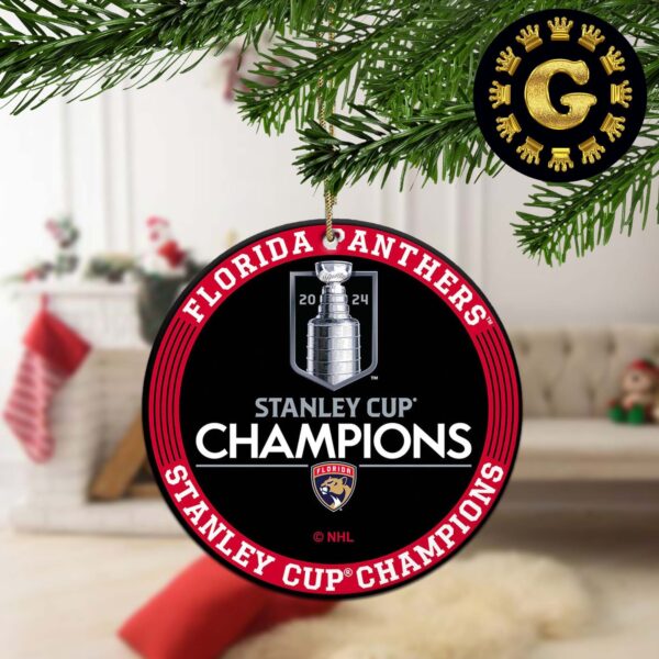 NHL Stanley Cup 2024 Finals Champions Xmas Holiday Gift Ceramic Christmas Decorations Ornament