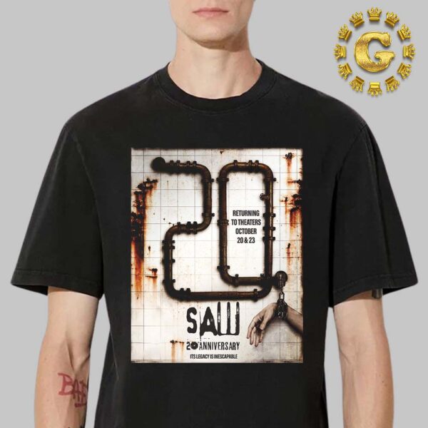 New Poster For The 20th Anniversary Of SAW Returning To Theaters October 20 And 23 Unisex T-Shirt