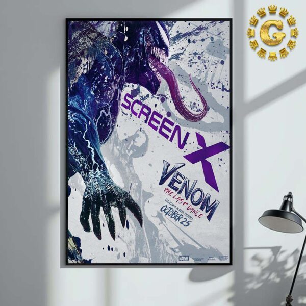 New Poster For Venom The Last Dance Screen X Exclusively In Movie Theatres October 25 Home Decor Poster Canvas