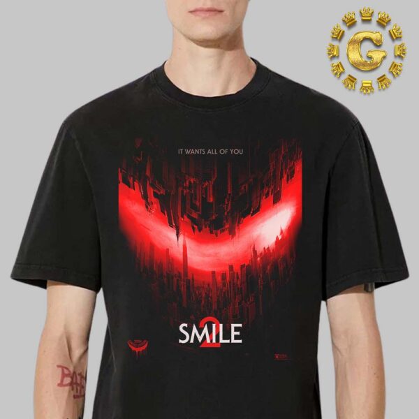 New Poster From Smile 2 Limited Edition In Theaters On October 18 2024 Unisex T-Shirt