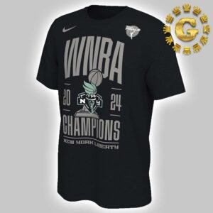 New York Liberty Nike Black 2024 WNBA Finals Champions Locker Room Unisex T-Shirt