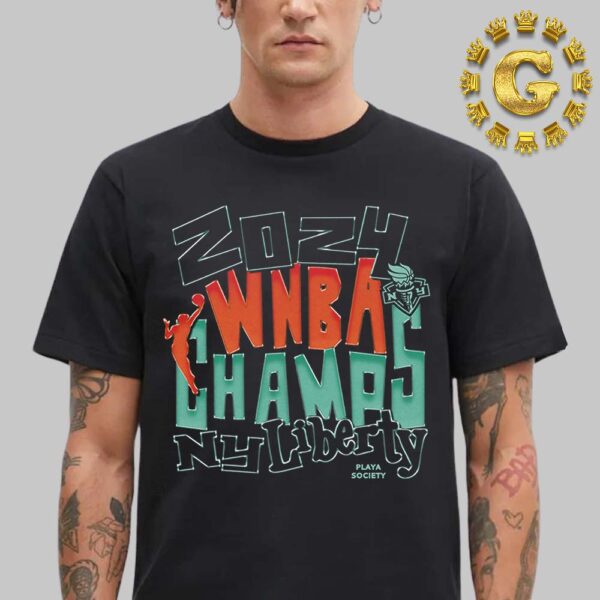 New York Liberty Playa Society Black 2024 WNBA Finals Champions Premium Unisex T-Shirt