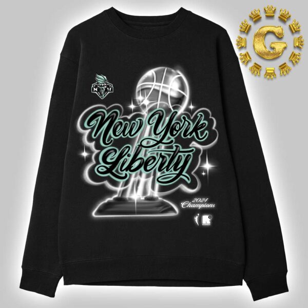 New York Liberty Round 21 Black 2024 WNBA Finals Champions Airbrush Pullover Unisex Sweater Shirt