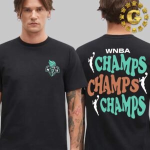 New York Liberty Spirit Jersey Black 2024 WNBA Finals Champions Stacked Two Side Unisex T-Shirt