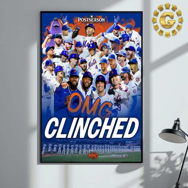 New York Mets Are Headed To The Postseason MLB Postseason 2024 Clinched Home Decor Poster Canvas