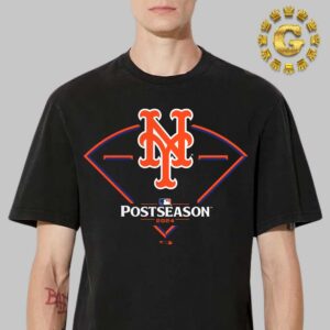 New York Mets Black 2024 MLB Postseason Around The Horn Unisex T-Shirt