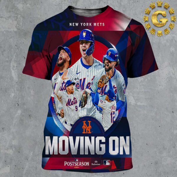 New York Mets Moving On MLB Postseason 2024 All Over Print Shirt