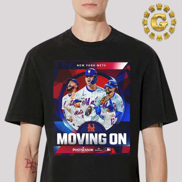 New York Mets Moving On MLB Postseason 2024 Unisex T-Shirt