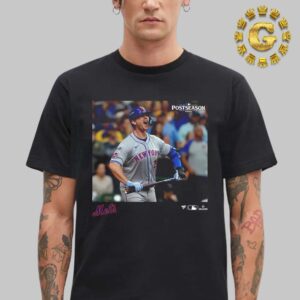 New York Mets Pete Alonso Black 2024 MLB Postseason Moments Unisex T-shirt