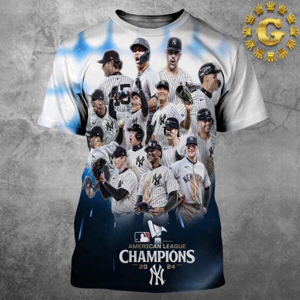 New York Yankees 2024 American League Champions MLB All Over Print Shirt