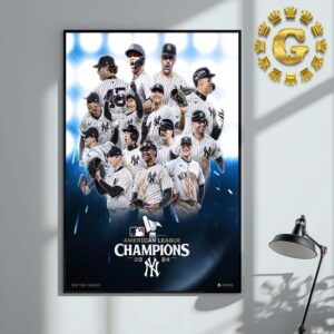 New York Yankees 2024 American League Champions MLB Home Decor Poster Canvas