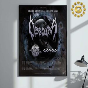 Obscura Band Silver Linings Europe Tour 2025 Schedule Lists Start In Stuttgart  Germany At Im Wizemann On April 2 2025 Home Decor Poster Canvas