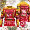 NFL Kansas City Chiefs Wreath Xmas 2024 Holiday Gift Ugly Christmas Sweater