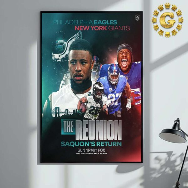 Philadelphia Eagles Vs New York Giants The Reunion Saquons Return Home Decor Poster Canvas