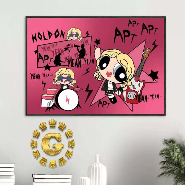 Rose And Bruno Mars Single APT The Powerpuff Girls Bubbles Style Home Decor Poster Canvas