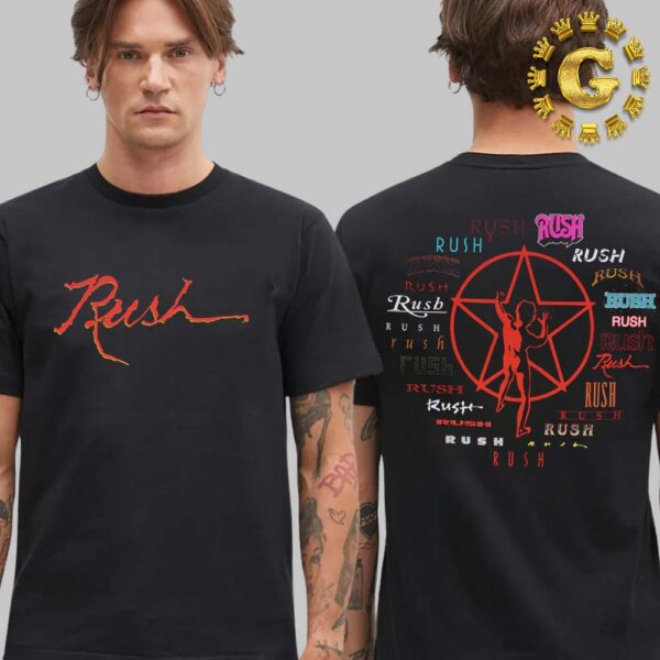 Rush Logos Black Two Side Unisex T-shirt