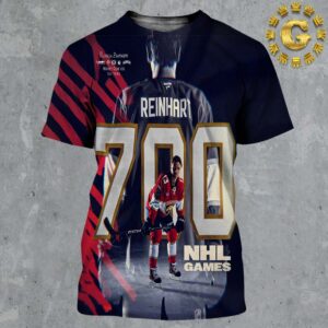 Sam Reinhart From Florida Panthers Loose For 700 Game NHL All Over Print Shirt