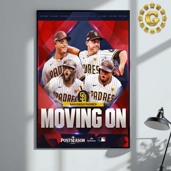 San Diego Padres Moving On MLB Postseason 2024 Home Decor Poster Canvas