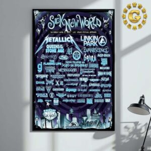 Sick New World Festival 2025 Poster For Show In Las Vegas Festival Grounds On April 12th 2025 Home Decor Poster Canvas