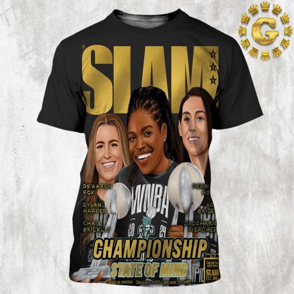 Slam 253 Gold Metal New York Liberty Champions State Of Mind WNBA 2024 All Over Print Shirt