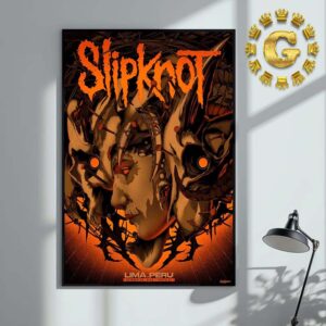 Slipknot Merch Poster At Lima In Peru On October 28th 2024 Home Decor Poster Canvas