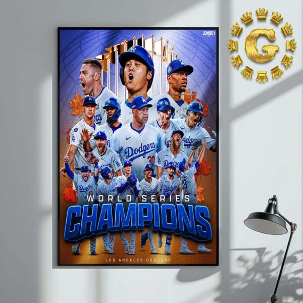 The Los Angeles Dodgers Are World Series Champions MLB 2024 Home Decor Poster Canvas