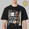 Las Vegas Aces Starting Five 12 Gray 10 Plum 0 Young 7 Clark And 22 Wilson Raise Staker Unisex T-Shirt