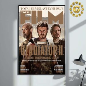 Total Films Last Ever Issue Magazine Features Gladiator II Baboons Rhinos Maximus Legacy Home Decor Poster Canvas