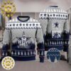 Personalized Dallas Cowboys Wreath Snowflake Dallas Cowboys Ugly Christmas Sweater Gift For Holiday