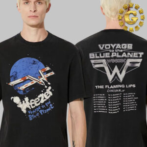 Weezer Official Tee Voyage To The Blue Planet The Flaming Lips Dinosaurjr Tour Dates List 2024 Two Side Unisex T-Shirt