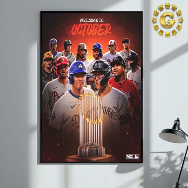 Welcome To October MLB Team Fox Sports Home Decor Poster Canvas