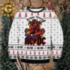 ACDC Angus Young Hells Bells With Flames And Reindeer Ugly Christmas Sweater Gift For Holiday