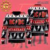 ACDC Band Members Photo With Santa Hats Ugly Christmas Sweater Gift For Holiday