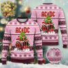 ACDC Hells Bells Flames Graphics Thunder Pattern Knitted 2024 Pattern Ugly Christmas Sweater