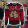 ACDC Brian Johnson Chibi Style Knitted Xmas 2024 Holiday Gift Ugly Christmas Sweater