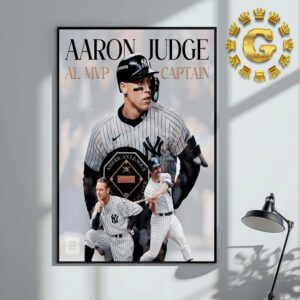 Aaron Judge New York Yankees Is American League MVP Captain MLB Home Decor Poster Canvas