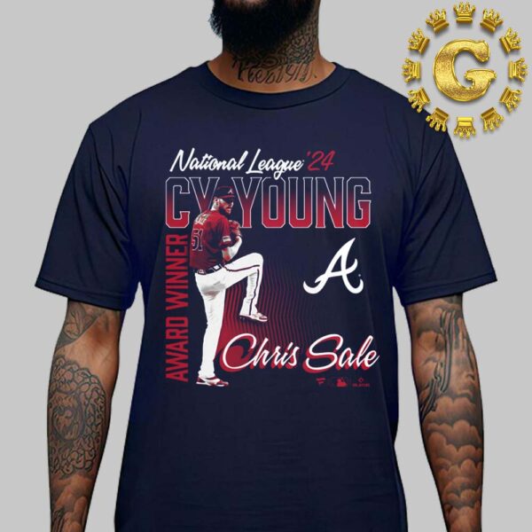 Atlanta Braves Chris Sale 2024 National League Cy Young Award Winner Unisex T-Shirt