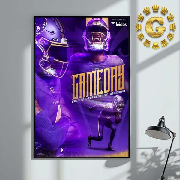 Baltimore Ravens Vs Cincinnati Bengals Game Day NFL 2024 Home Decor Poster Canvas