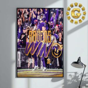 Baltimore Ravens Win Cincinnati Bengralt NFL 2024 Home Decor Poster Canvas