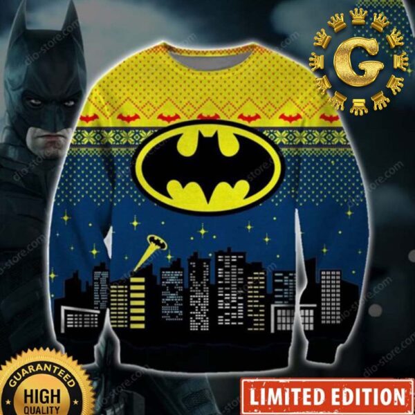 Batman Sign Pattern Classic Gift For Fans Christmas Ugly Sweater