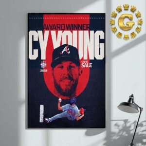 Chris Sale Atlanta Braves Is 2024 National League Cy Young Award Winner MLB Home Decor Poster Canvas