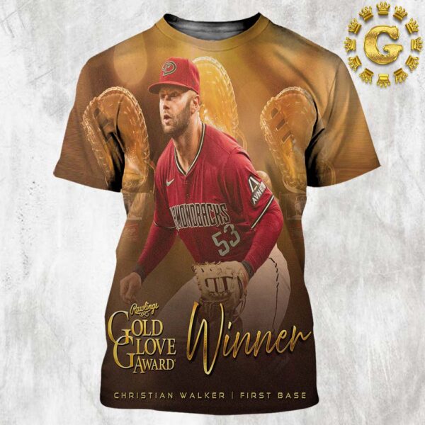 Christian Walker Arizona Diamondbacks Gold Glove Award 2024 All Over Print Shirt