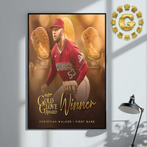 Christian Walker Arizona Diamondbacks Gold Glove Award 2024 Home Decor Poster Canvas