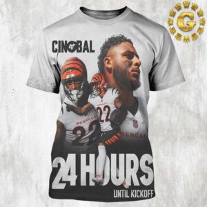 Cincinnati Bengals Cin At Bal 24 Hours Until Kickoff All Over Print Shirt