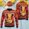 Baltimore Ravens NFL American Football Team Logo Cute Winnie The Pooh Bear Xmas 2024 Holiday Gift Ugly Christmas Sweater