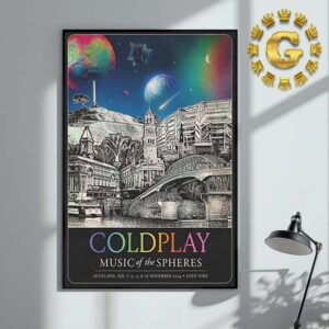 Coldplay Music Of The Spheres Tour Poster Limited Edition At Eden Park In Auckland New Zealand On November 13 15 And 16 2024 Home Decor Poster Canvas